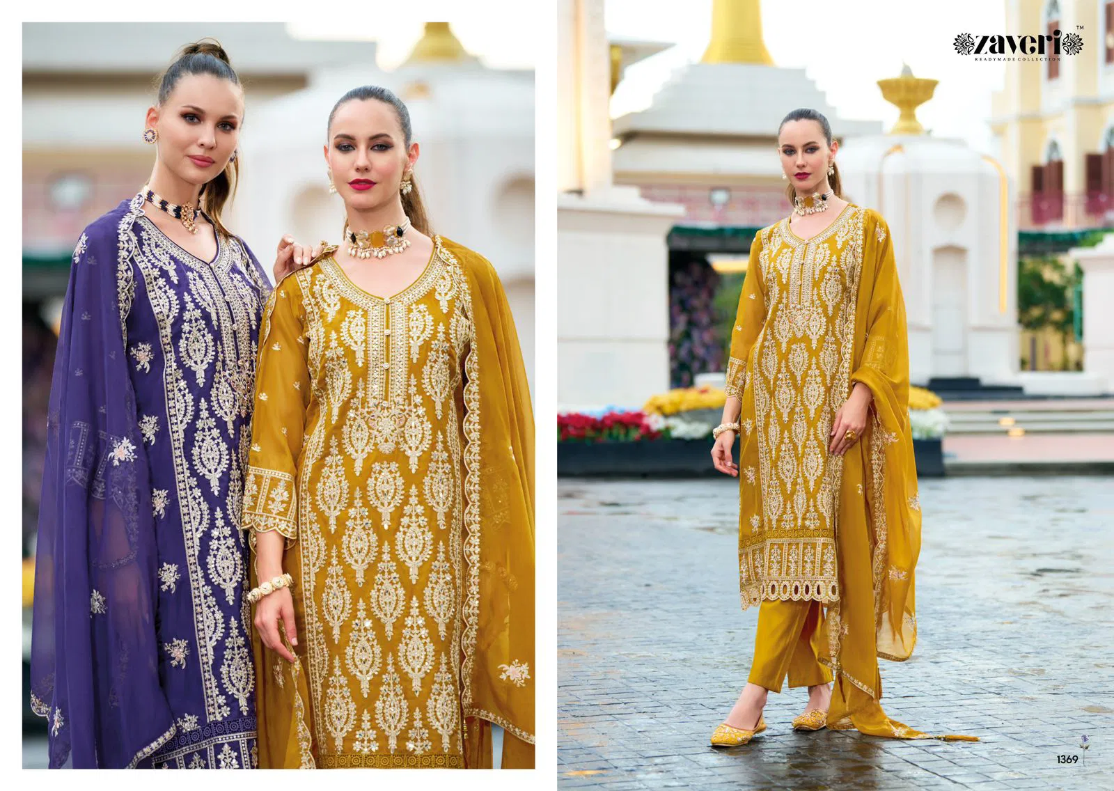 Anaya Vol 2 By Zaveri Soft Organza Embroidery Readymade Suits Wholesale Online